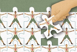 A jigsaw puzzle of Scouts